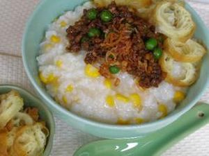 Resep Anak: Bubur Jagung Tabur Daging