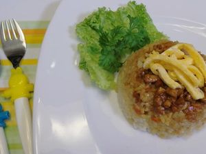 Resep Anak: Nasi Tim Ayam Wortel