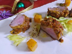 Resep Bebek : Roasted Duck Betutu with Orange Pumpkin