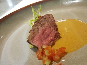 Resep Daging: Veal Loin on Potato Balado Gulai Sauce