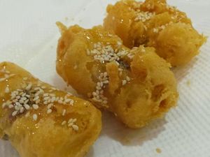 Resep Dim Sum: Fried Banana with Red Bean Paste