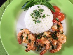 Resep Nasi: Butter Rice and Garlic Prawn