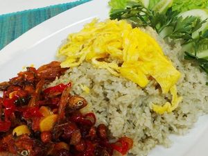 Resep Nasi: Nasi Pandan Sambal Teri