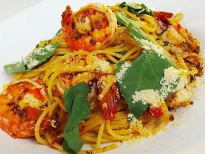 Resep Pasta: Chilli Prawn Spaghetti