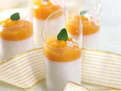 Resep Puding: Puding Almond Saus Mangga