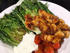 Resep Salad: Grilled Cos Lettuce and Chicken Salad