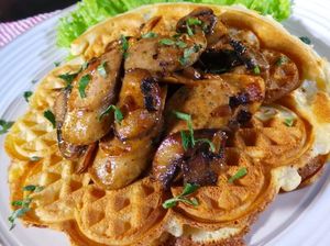 Resep Sarapan: Waffle Sosis Jamur