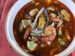 Resep Sup: Sup Pedas Seafood Tofu