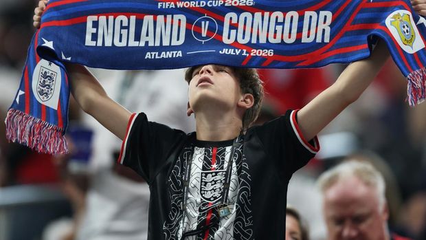 Soccer Football - FIFA World Cup 2026 - Round of 32 - England v DR Congo - Atlanta Stadium, Atlanta, Georgia, U.S. - July 1, 2026 England fans inside the stadium before the match REUTERS/Paul Childs