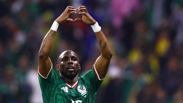 Soccer Football - FIFA World Cup 2026 - Round of 32 - Mexico v Ecuador - Estadio Azteca, Mexico City, Mexico - June 30, 2026 Mexico's Julian Quinones celebrates scoring their first goal REUTERS/Raquel Cunha     TPX IMAGES OF THE DAY