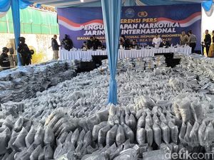 Potret Narkoba 3 Ton yang Digerebek BNN RI di Gresik