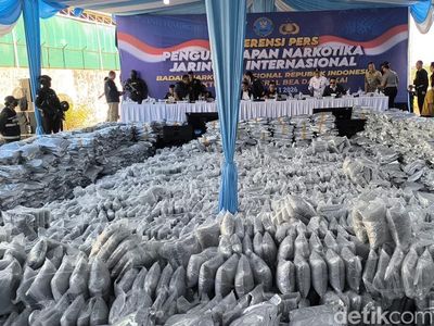 Potret Narkoba 3 Ton yang Digerebek BNN RI di Gresik