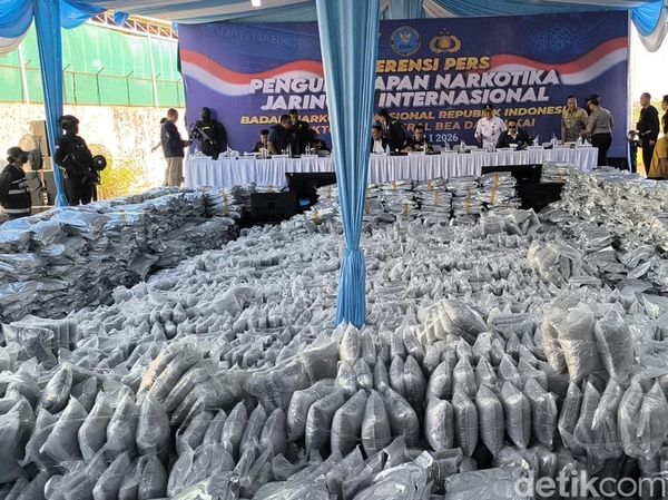 Potret Narkoba 3 Ton yang Digerebek BNN RI di Gresik