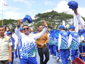 PGRI Bone Bawa 6.000 Guru Hadiri Pembukaan Porsenijar Sulsel di Sidrap