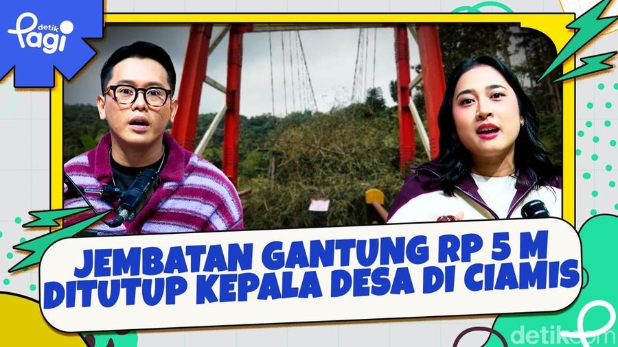 Video: Jembatan Gantung Rp 5 M Ditutup Kepala Desa di Ciamis 