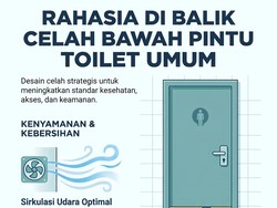 Kenapa Bilik Toilet Umum Ada Celah di Bawah? Ternyata Ini Fungsinya