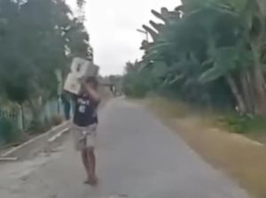 Viral Maling Jalan 2 KM Sambil Pikul AC Curian ke Rumah Korban di Langkat