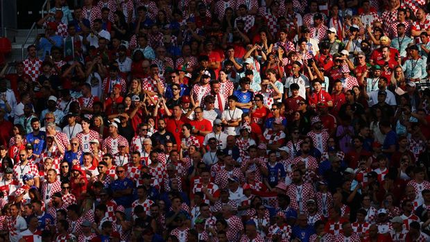 Portugal vs Kroasia Soccer Football - FIFA World Cup 2026 - Round of 32 - Portugal v Croatia - Toronto Stadium, Toronto, Canada - July 2, 2026 Croatia fans in the stands during the match REUTERS/Mike Segar