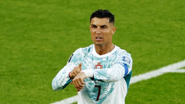 Soccer Football - FIFA World Cup 2026 - Round of 32 - Portugal v Croatia - Toronto Stadium, Toronto, Canada - July 2, 2026 Portugal's Cristiano Ronaldo reacts REUTERS/Jeenah Moon