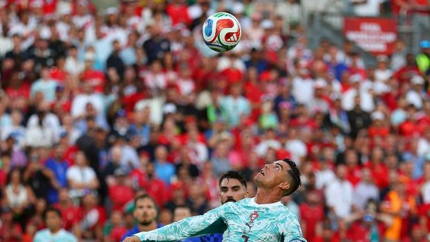 Soccer Football - FIFA World Cup 2026 - Round of 32 - Portugal v Croatia - Toronto Stadium, Toronto, Canada - July 2, 2026 Portugal's Cristiano Ronaldo in action before scoring a goal that was later disallowed REUTERS/Mike Segar