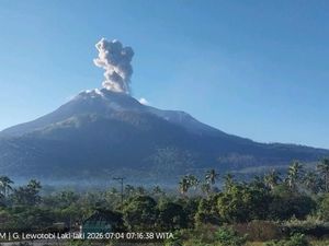 Erupsi Ganda di NTT, Lewotobi Laki-laki dan Ile Lewotolok Muntahkan Abu Vulkanik