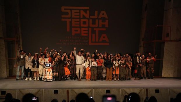 Maliq & D'Essentials menghadiri preview Musikal Senja Teduh Pelita di Graha Bhakti Budaya, Jumat (3/7/2026).