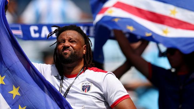 Soccer Football - FIFA World Cup 2026 - Round of 32 - Argentina v Cape Verde - Miami Stadium, Miami Gardens, Florida, U.S. - July 3, 2026 Cape Verde fans inside the stadium before the match REUTERS/Amanda Perobelli