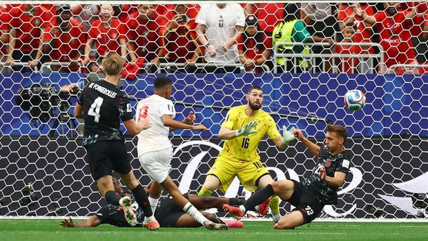 Soccer Football - FIFA World Cup 2026 - Round of 16 - Canada v Morocco - Houston Stadium, Houston, Texas, U.S. - July 4, 2026 Morocco's Azzedine Ounahi scores their second goal REUTERS/Kai Pfaffenbach