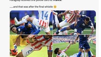 Heboh di Medsos: Paraguay Lawan Prancis Main Bola atau WWE?
