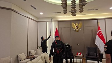 Brimob Polda Metro Sterilisasi Bandara Halim Jelang Kunjungan PM Singapura