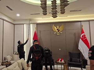 Brimob Polda Metro Sterilisasi Bandara Halim Jelang Kunjungan PM Singapura