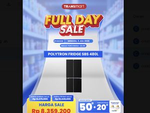 Kulkas 480L Polytron Diskon Jumbo di Transmart Full Day Sale