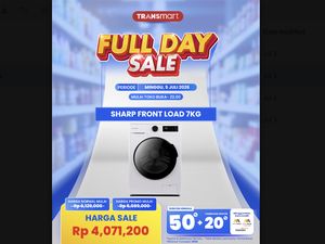 Mesin Cuci Sharp Front Load 7kg Diskon Gede di Transmart Full Day Sale