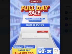 AC Split 1 PK Sharp Hemat Jutaan Rupiah di Transmart Full Day Sale