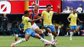Penalti Bruno Ditepis, Brasil Vs Norwegia Imbang di Babak Pertama