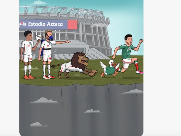 Inggris vs Meksiko Gila Banget, Linimasa Bergemuruh