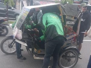 Polisi Olah TKP Kasus Motor Ojol Wanita Tunarungu Dicuri Usai Ditabrak di Medan