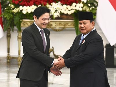 Prabowo Sambut PM Singapura di Istana Merdeka