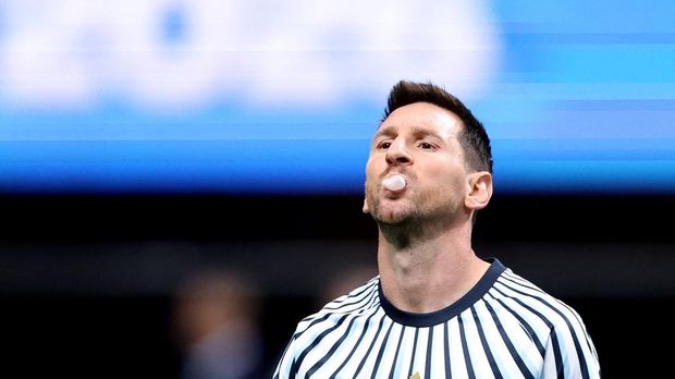 Argentina vs Mesir Soccer Football - FIFA World Cup 2026 - Round of 16 - Argentina v Egypt - Atlanta Stadium, Atlanta, Georgia, U.S. - July 7, 2026 Argentina's Lionel Messi during the warm up before the match IMAGN IMAGES via Reuters/Brett Davis