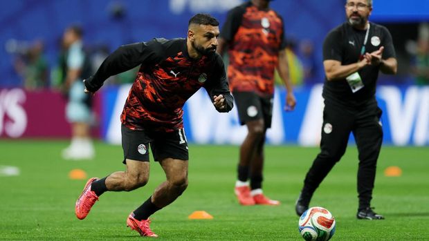 Argentina vs Mesir Soccer Football - FIFA World Cup 2026 - Round of 16 - Argentina v Egypt - Atlanta Stadium, Atlanta, Georgia, U.S. - July 7, 2026 Egypt's Mohamed Salah during the warm up before the match REUTERS/Paul Childs
