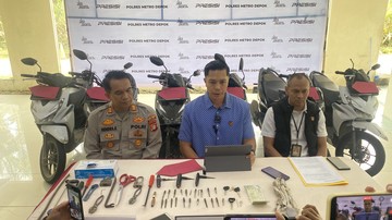 Polisi Tangkap 8 Maling di Depok, Temukan Motor Curian hingga Tali Pocong