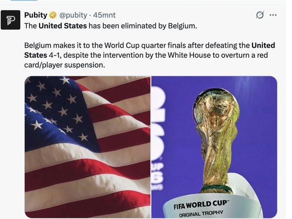 Amerika Serikat Tersingkir Dihajar Belgia, Ini Reaksi di Linimasa