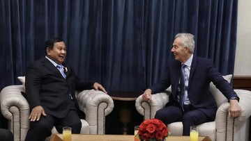 Prabowo Terima Eks PM Inggris Tony Blair di Kertanegara Semalam, Bahas Apa?
