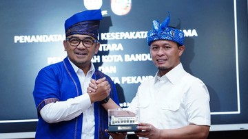 Teken MoU dengan Pemkot Bandung, Walkot Agung Ingin Pekanbaru Setara Kota Nasional