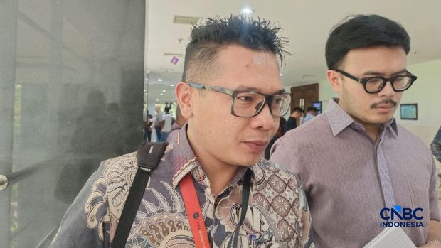 Kuasa Hukum PPKGBK dan Kementerian Sekretariat Negara, Kharis Sucipto saat ditemui di Pengadilan Negeri Jakarta Pusat, Rabu (8/7/2026). (CNBC Indonesia/Martyasari Rizky)