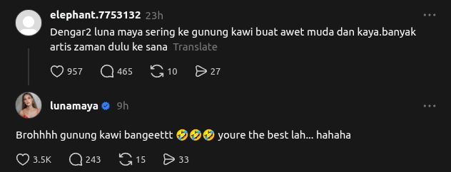 Balasan Luna Maya