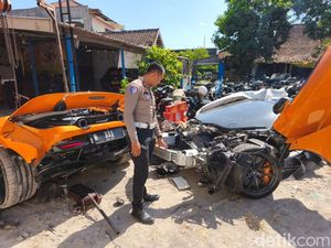 Penampakan McLaren Milik YouTuber Andra ST Usai Kecelakaan Horor di Sukoharjo