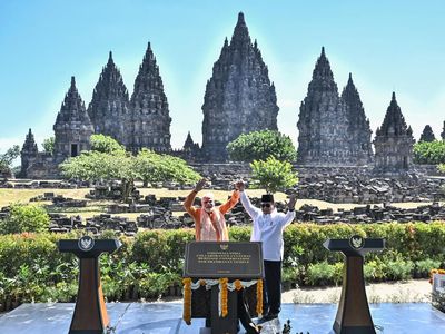 Momen Akrab Prabowo-PM Modi di Prambanan Perkuat Hubungan RI-India