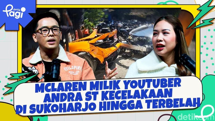 Video: McLaren Milik YouTuber Andra ST Kecelakaan di Sukoharjo hingga Terbelah