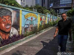 Sambut 5 Abad Jakarta, Mural Bertemakan Betawi Hiasi Gang di Setiabudi